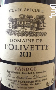 Tradition - Domaine de l'Olivette - 2010 - Rouge