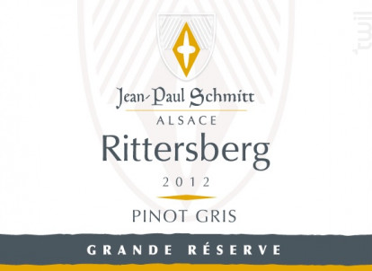 Pinot Gris Rittersberg Grande Réserve - Domaine Jean-Paul Schmitt - 2012 - Blanc