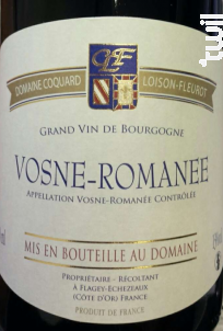 Vosne-Romanée - Domaine Coquard Loison Fleurot - 2015 - Rouge