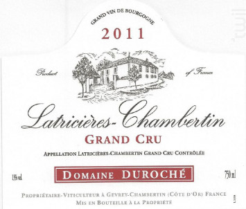Latricières-Chambertin Grand Cru - Domaine Duroché - 2019 - Rouge