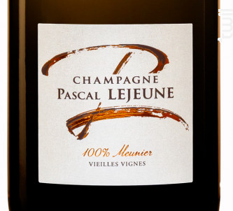 CUVEE 100% MEUNIER VIEILLES VIGNES - Champagne Pascal Lejeune - Non millésimé - Effervescent