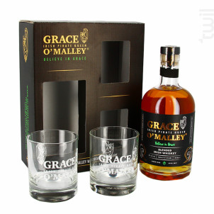 Blend Irish Whiskey + Coffret Verres - Grace O'Malley - Non millésimé - 