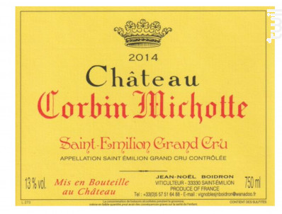 Château Corbin Michotte - Château Corbin Michotte - 2014 - Rouge