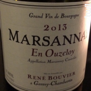 Marsannay En Ouzeloy - Domaine René Bouvier - 2015 - Rouge
