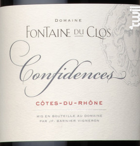 Confidences - Domaine Fontaine du clos - 2016 - Rouge