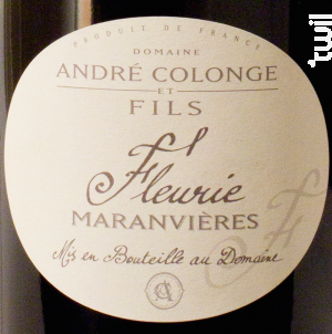 Maranvières - Domaine André Colonge et Fils - 2023 - Rouge