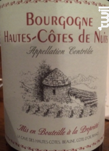Bourgogne Hautes-Côtes de Nuits - Vignerons Associés - Nuiton-Beaunoy - 2023 - Rouge