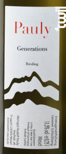 Generations - Riesling - AXEL PAULY - 2022 - Blanc