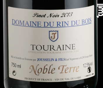 Noble Terre - Domaine du Rin du Bois - 2014 - Rouge