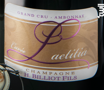 Cuvée LAETITIA - Champagne Billiot - Non millésimé - Effervescent