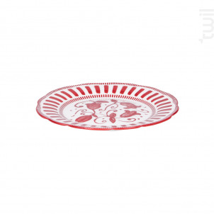 Assiette À Dessert Napoli Rouge 21 Cm lot De 6 - table passion -  - 