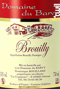 Brouilly Fût de Chêne - Domaine du Barvy - 2018 - Rouge