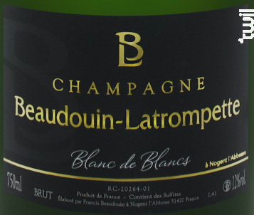 Blanc de Blancs - Extra brut - Champagne Beaudouin-Latrompette - Non millésimé - Effervescent
