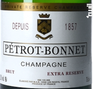 Champagne Pétrot-bonnet - Champagne Pétrot-Bonnet - Non millésimé - Effervescent
