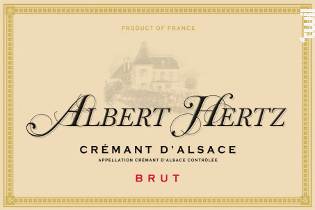 Crémant d'Alsace Brut Blanc de Blancs - Albert Hertz - Non millésimé - Effervescent