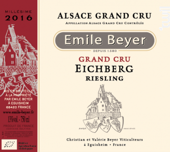 Riesling Grand Cru Eichberg - Domaine Emile Beyer - 2016 - Blanc