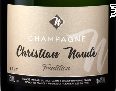Brut Tradition - Champagne Christian Naudé - Non millésimé - Effervescent