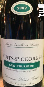 1er Cru Les Pruliers - Domaine Henri Gouges - 2011 - Rouge