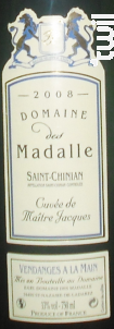 Cuvée Maître Jacques - Domaine des Madalle - 2021 - Rouge