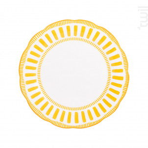 Assiette Creuse Napoli Jaune 22 Cm lot De 6 - table passion -  - 