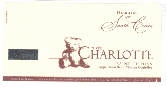 Cuvée Charlotte - Domaine du Sacré Coeur - 2019 - Rouge