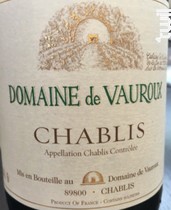 Chablis - Domaine de Vauroux - 2004 - Blanc
