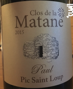 Cuvée Paul - Clos de la Matane - 2016 - Rouge