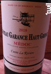 Chateau Garance Haut Grenat - Cuvée La Rivière - Le ruby de Lya - 2018 - Rouge