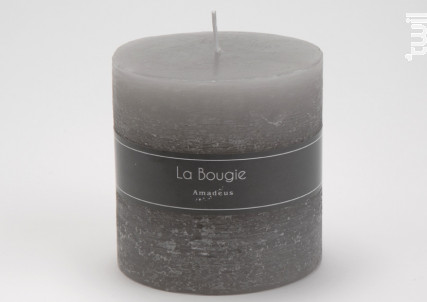 Bougie Gros Cylindre Gris lot De 6 - Amadeus -  - 