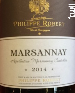 Marsannay - Domaine Philippe ROBERT - 2016 - Rouge