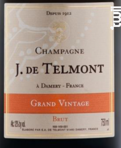 Grand Vintage 2006 - Champagne J. de Telmont - 2006 - Effervescent