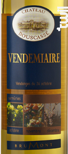 Vendémiaire 50cl - Château Bouscassé - 2019 - Blanc