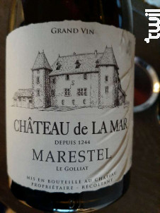 Marestrel Le Golliat - Chateau de la Mar - 2018 - Blanc
