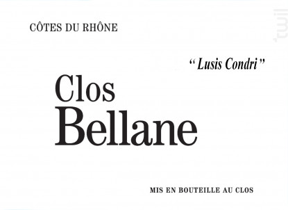 Lusis Condri - Clos Bellane - 2023 - Blanc
