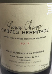 Hermitage- Yann Chave - Domaine Yann Chave - 2017 - Rouge
