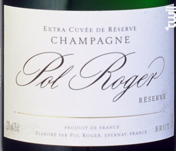 Extra Cuvée de Réserve Brut - Champagne Pol Roger - Non millésimé - Effervescent