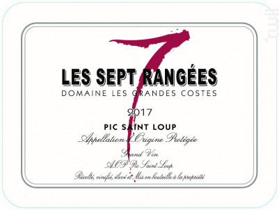 Les 7 Rangées - LES GRANDES COSTES - 2017 - Rouge