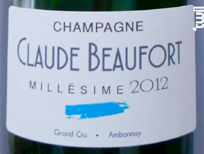 Millésime 2012 - Champagne Claude Beaufort - 2012 - Effervescent