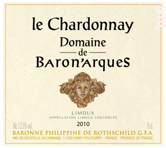 LE CHARDONNAY DOMAINE DE BARON'ARQUES - Domaine de Baronarques - 2021 - Blanc