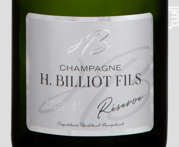 Cuvée Reserve - Champagne Billiot - Non millésimé - Effervescent