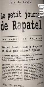 Le petit Journal - Domaine de Rapatel - 2014 - Rouge