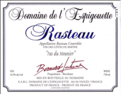 Rasteau - Domaine De L’Espigouette - 2014 - Rouge