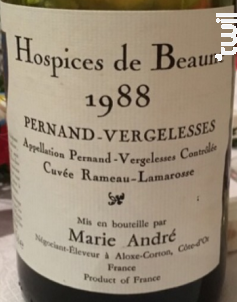 Pernand-Vergelesses Premier Cru Cuvée Rameau-Lamarosse - Hospices de Beaune - 2017 - Rouge