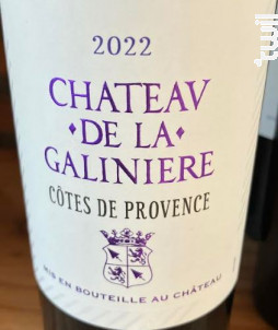 Château de la Galinière - Château de la Galinière - 2022 - Rouge