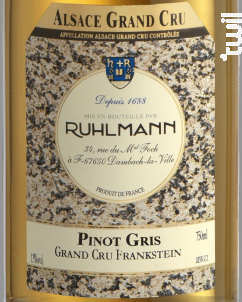 Pinot Gris Grand Cru Frankstein - Ruhlmann - 2018 - Blanc