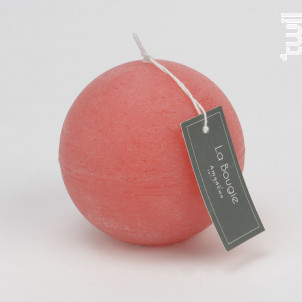 Bougie Grande Sphère 8 Cm Corail lot De 6 - Amadeus -  - 