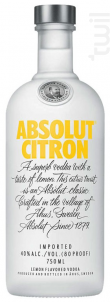 Vodka Absolut Citron - Absolut Vodka - Non millésimé - 