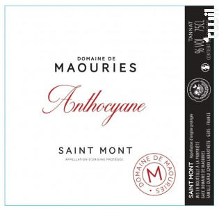 Anthocyane - Domaine de Maouries - 2017 - Rouge
