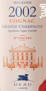 DEAU Cognac Millésime Grande Champagne - Distillerie des Moisans - 2002 - Blanc