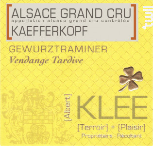 Gewurztraminer Vendange Tardive  Grand Cru Kaefferkopf - Albert Klee - 2018 - Blanc